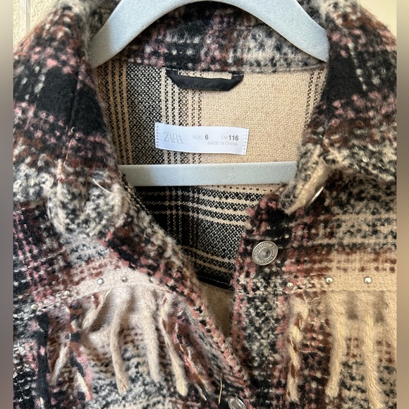 VGUC ZARA Fringe Girls Jacket - Picture 3 of 8